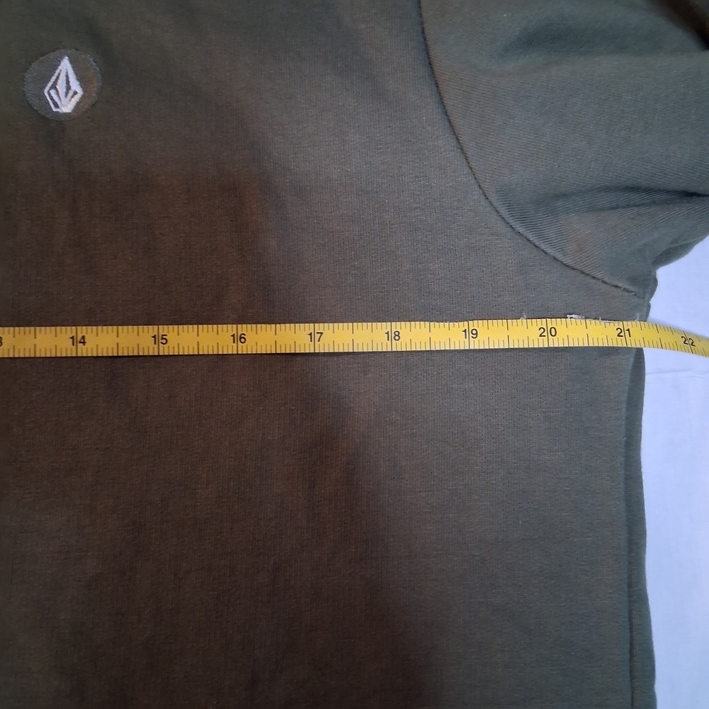 Volcom Solid Pullover Hoodie Olive Green Men's Si… - image 3